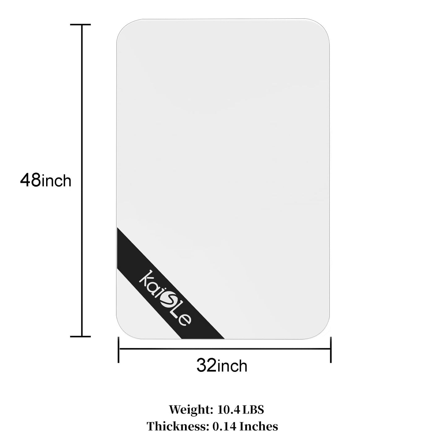 KAISLE Office Chair Mat for Carpet, 32x48 Clear Heavy Duty Plastic Rolling Chair Mat, Under Computer Desk Floor Mat Protector for Carpeted Floors, Can be Used on Carpet or Hard Floor
