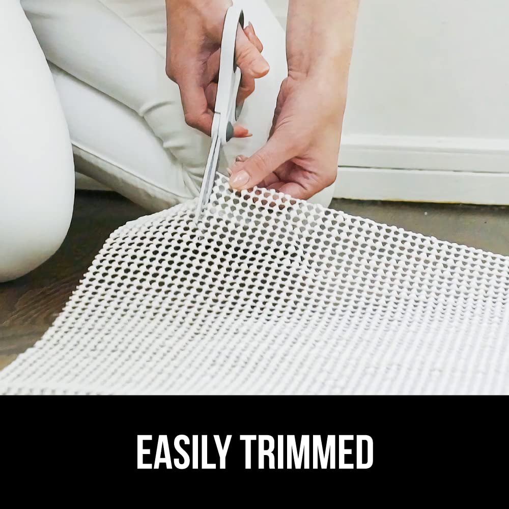 GORILLA GRIP® Strong Rug Pad Gripper, 4x6 FT, US Designed, Grips Help Keep Area Rugs Safe and in Place, Slip and Skid Resistant Pads for Hard Floors, Under Carpet Mat Cushion and Hardwood Protection