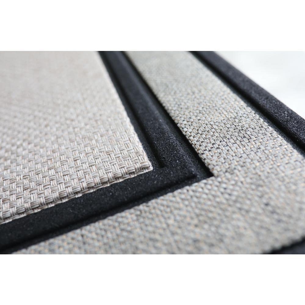 Daylor Outdoor Indoor Doormat 18" x 30" Gray/Beige/Black Rubber Backed Door Mat Pool Life Funny