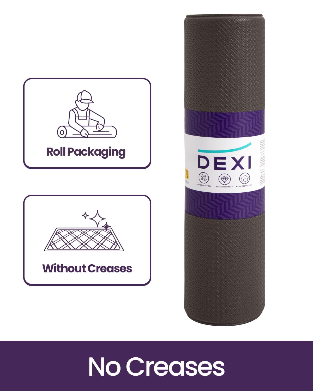 DEXI Kitchen Floor Mats Cushioned Anti Fatigue, 23x86, Large Long Standing Runner Rug Waterproof, Comfort Memory Foam Padded for Front Sink Laundry, Brown