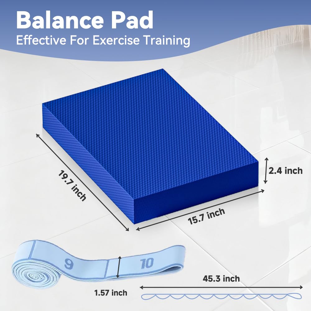 Pulgati Large Thick Balance Pad Non-Slip Stability Trainer Yoga & Pilates