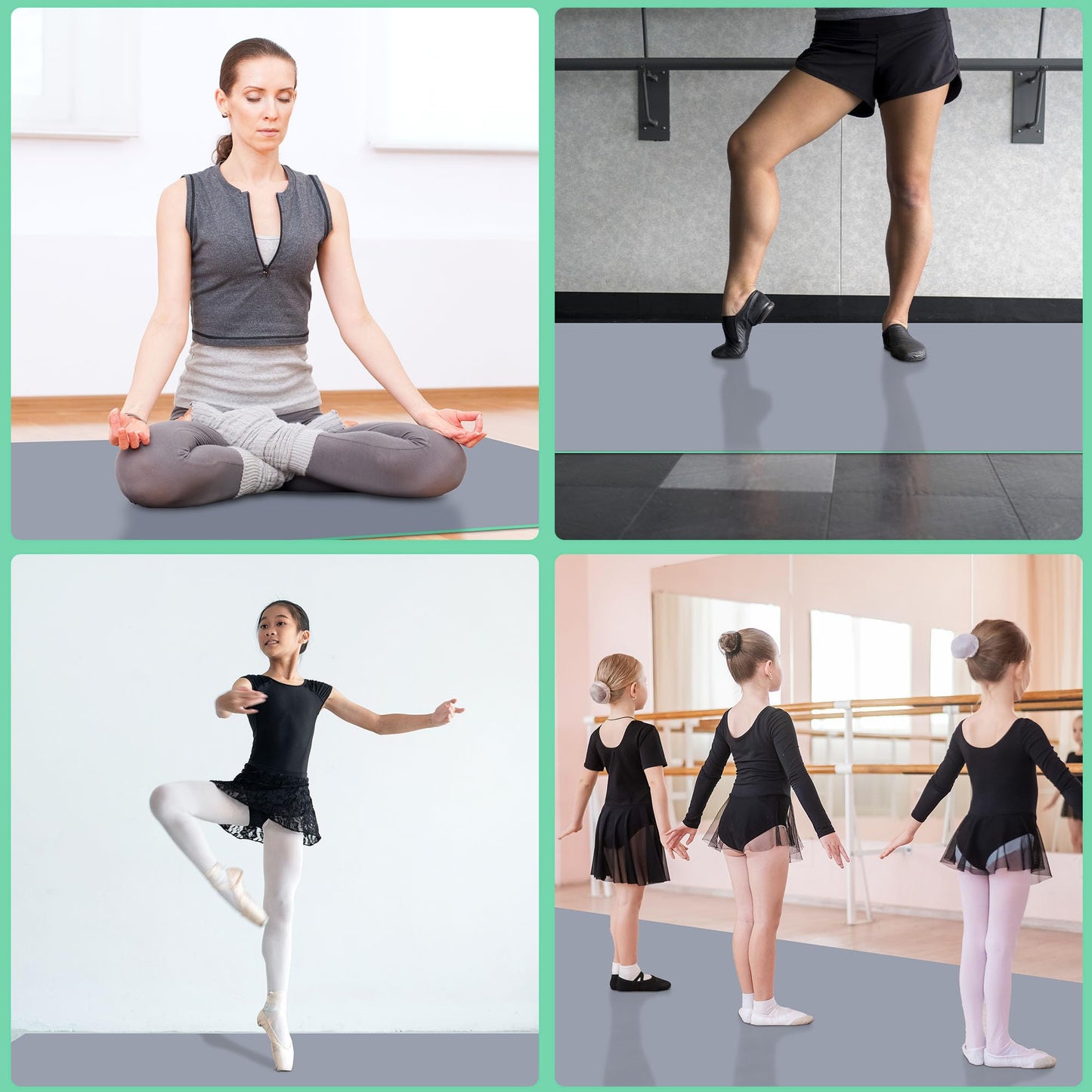 BALAPET Dance Floor Ballet Dance Floor Heavy-Duty 5MM Thick PVC Practice Floor for Ballet, Tap, Jazz, and Pop Portable and Non-Slip Dance Flooring for Adults and Kids(71x36×0.14in)