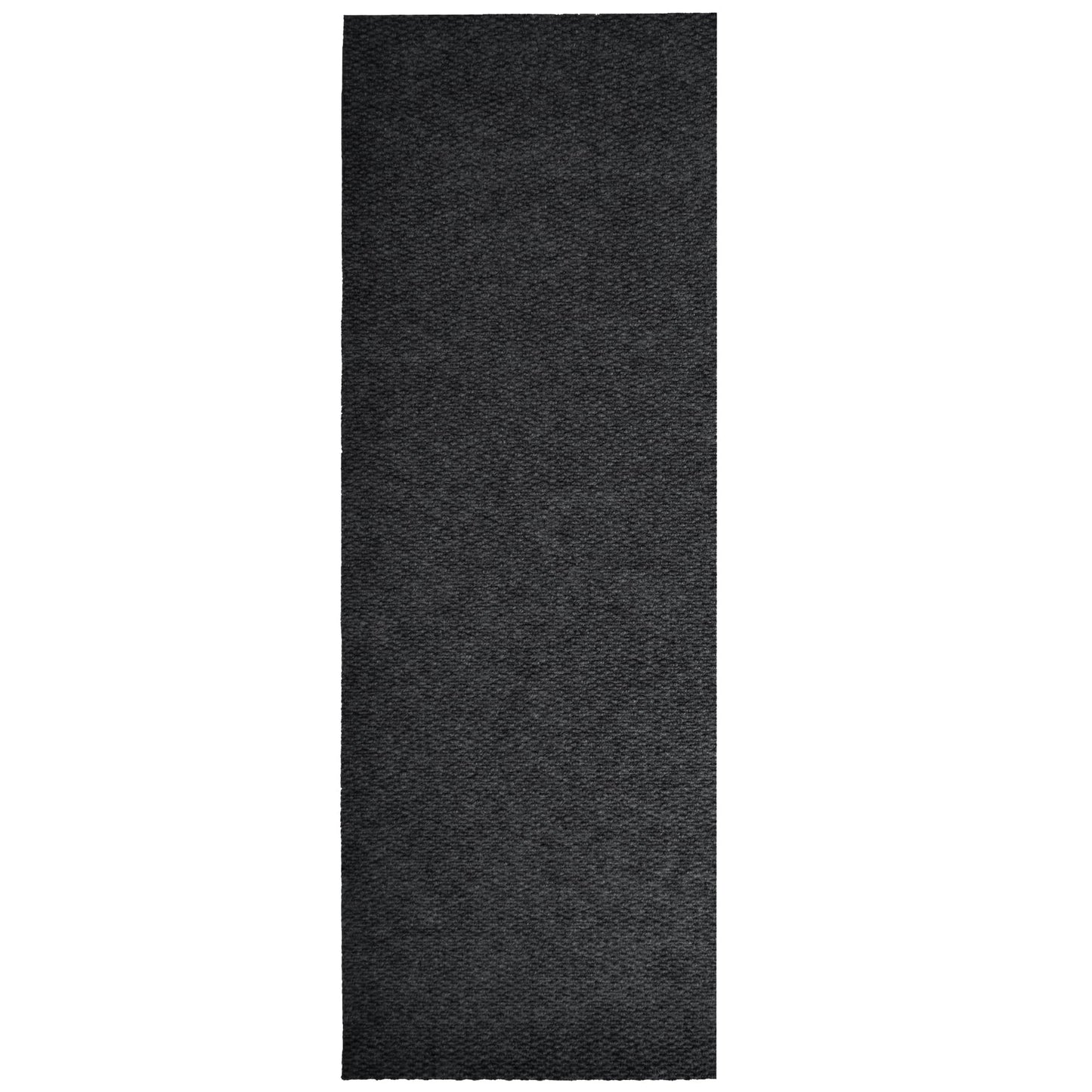 iCustomRug Entryway Mat, 3 x 14ft, Black, Indoor/Outdoor, Waterproof TPR Backing, Low-Profile All-Weather Utility Carpet