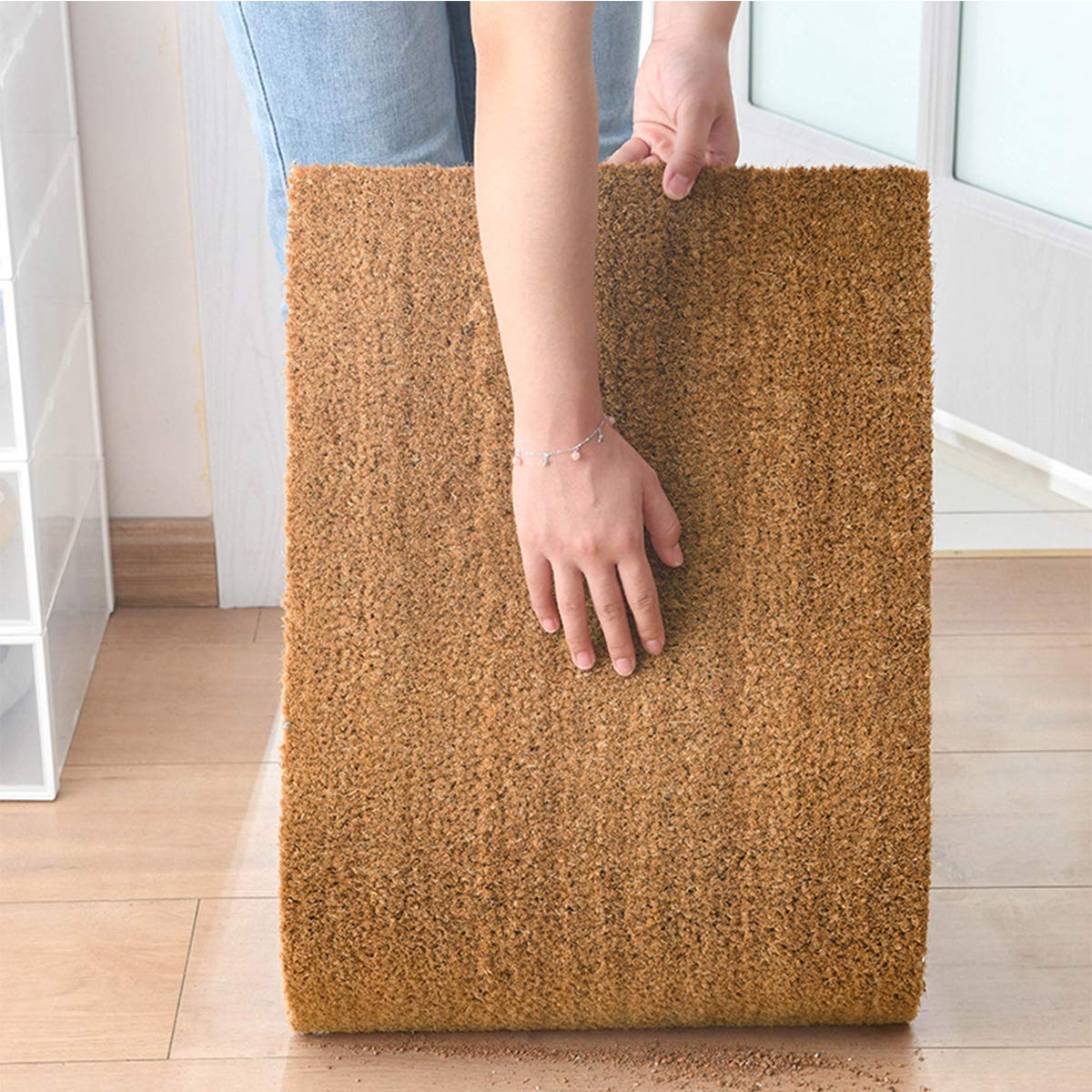Funny Coir Doormat - Lose The Shoes, Take Off Your Shoes, Welcome Front Porch Decor For The Entrance Way Outdoor Personalized Rug With PVC Backing Non Slip, 23.6 x 15.7 Inch
