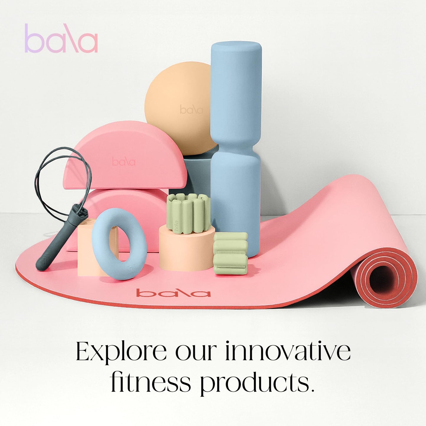 Bala Yoga Mat for Home Gym, 5mm (Sage) - Non Slip Exercise Mat for Home Workout, Stretching, Pilates, Aerobics & Floor & Fitness Work Out - Indoor Exercising Mat
