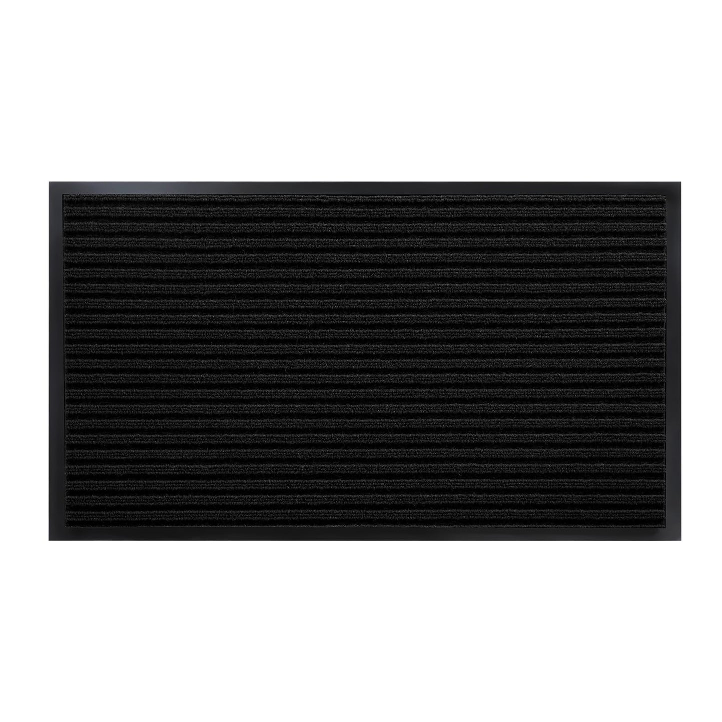 Yimobra Front Door Mat Outdoor Indoor Entrance, 100% Waterproof All-Season All Weather Doormat, Welcome Matt Outside Entry, Non Slip, Low Profile, Heavy Duty Patio Porch Floor Mats,47 x 24,Black