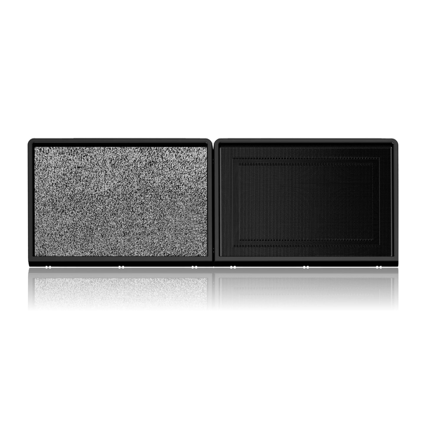 BEHERO Front Door Mat Outside Entrance - 2-in-1 Wet & Dry Dual Deep Cleaning Shoe Mats, Heavy Duty Indoor and Outdoor Welcome Matt, 16" x 47"/24" x 31.5" Variable-Size Disinfectant Mat for Entryway