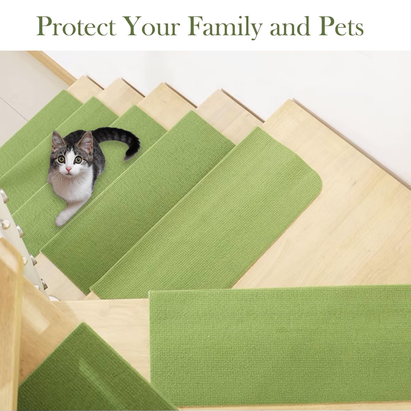 Riadyet 8" x 22" Non-Slip Stair Treads (5-Pack) – Slip-Resistant Safety Mats with Reusable Adhesive for Indoor Stairs (Dark Gray)