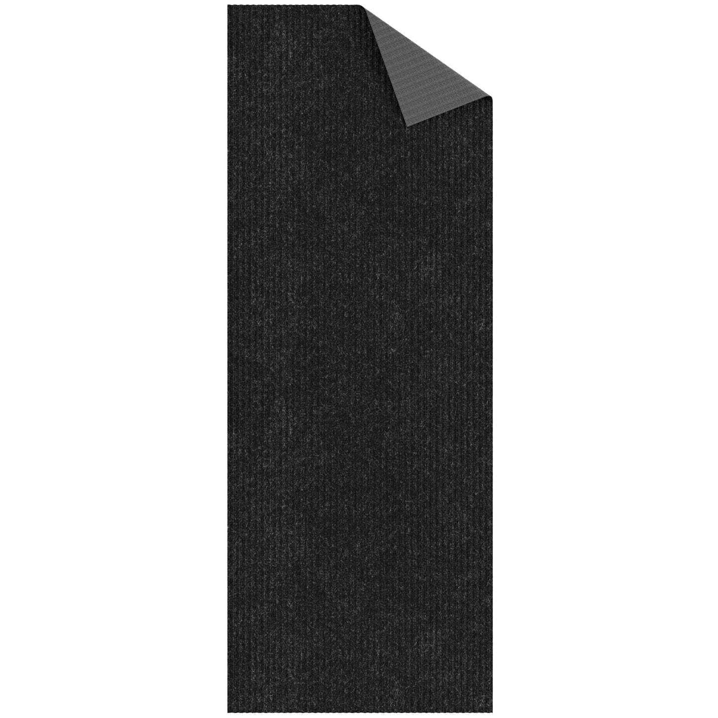 Ottomanson Hallway Runner Rug 2' x 6' Durable Non-Slip Mat with Scraper Pile for Indoor & Outdoor Use - Ideal for Kitchen, Entryway, Patio & Garage - High-Traffic Carpet, Black
