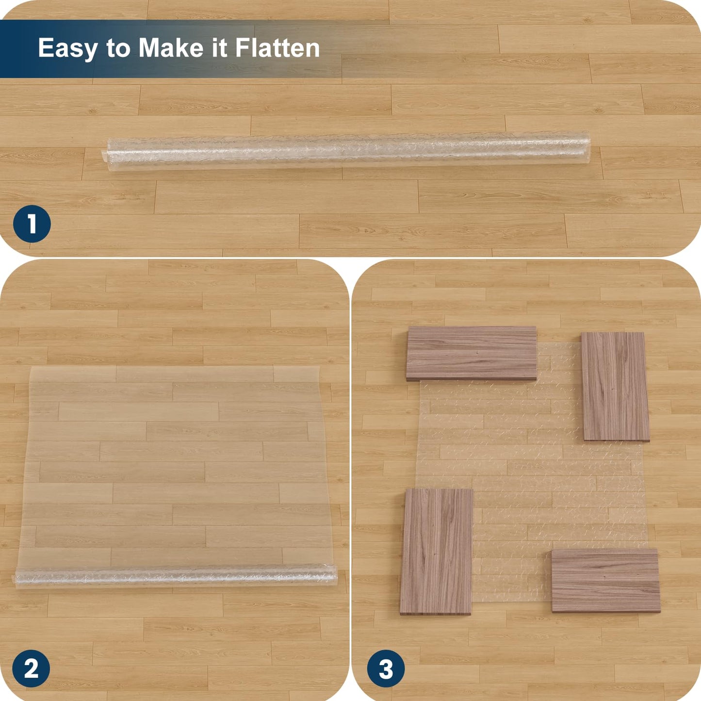 FURKIT Clear Area Mat for Hard Floors, 4'×6' No Slip Vinyl Floor Mats for Under Dining Table, Pebble Patterned Waterproof Rug Protector for High Traffic Areas, Pet, Splat Mat