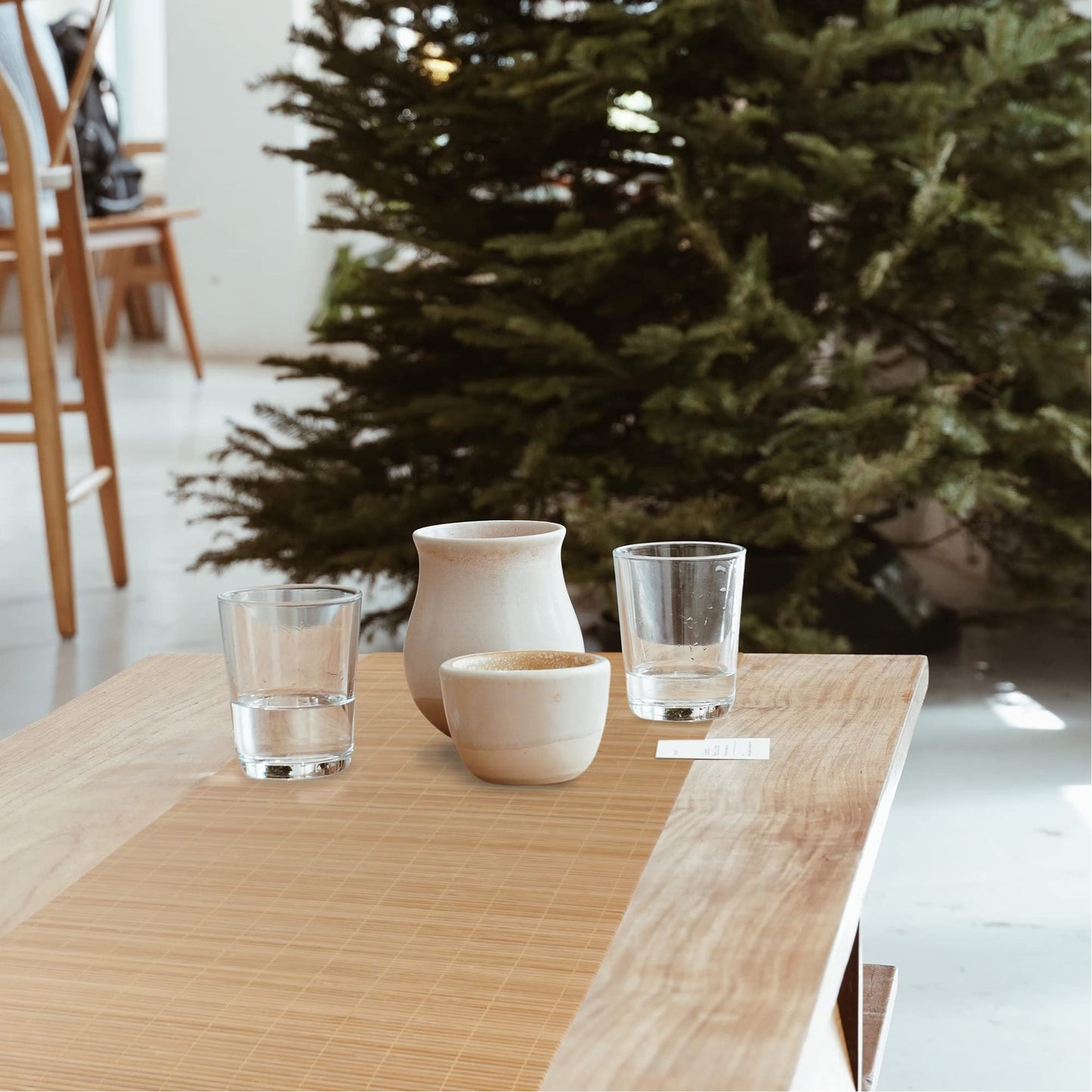 BambooMN Carbonized Bamboo Matchstick Table Runner, 1 Piece