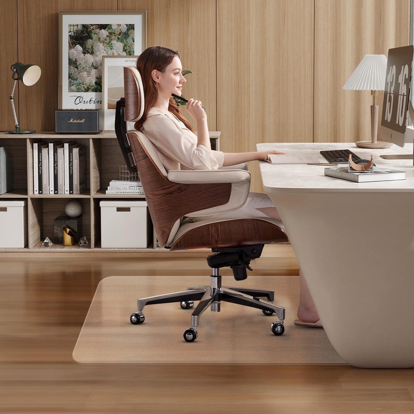 Office Chair Mats, Clear Chair mat for Hard Floors 36 x 48 Inches Transparent Floor Mats for Hardwood Floors for Office & Home
