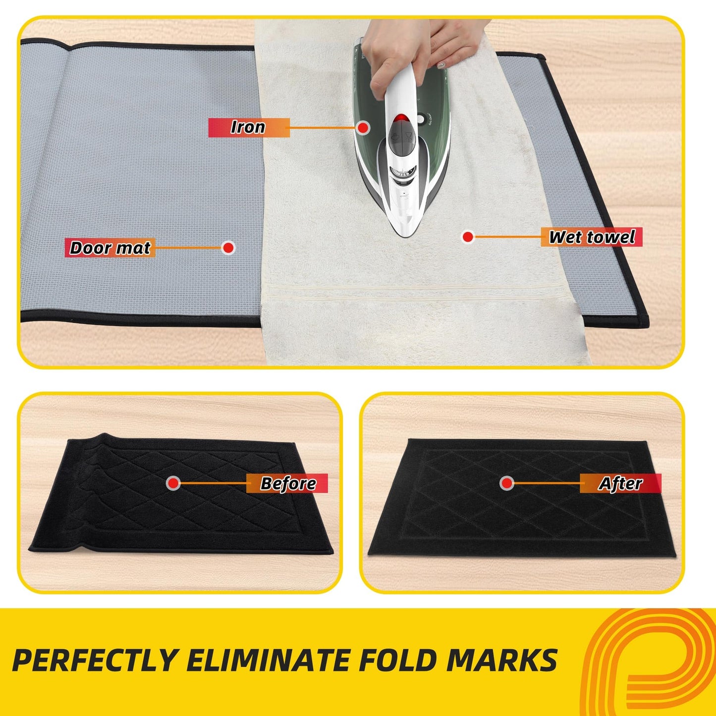 JSEI Dirt Trapper Door Mat 20"x32", Black
