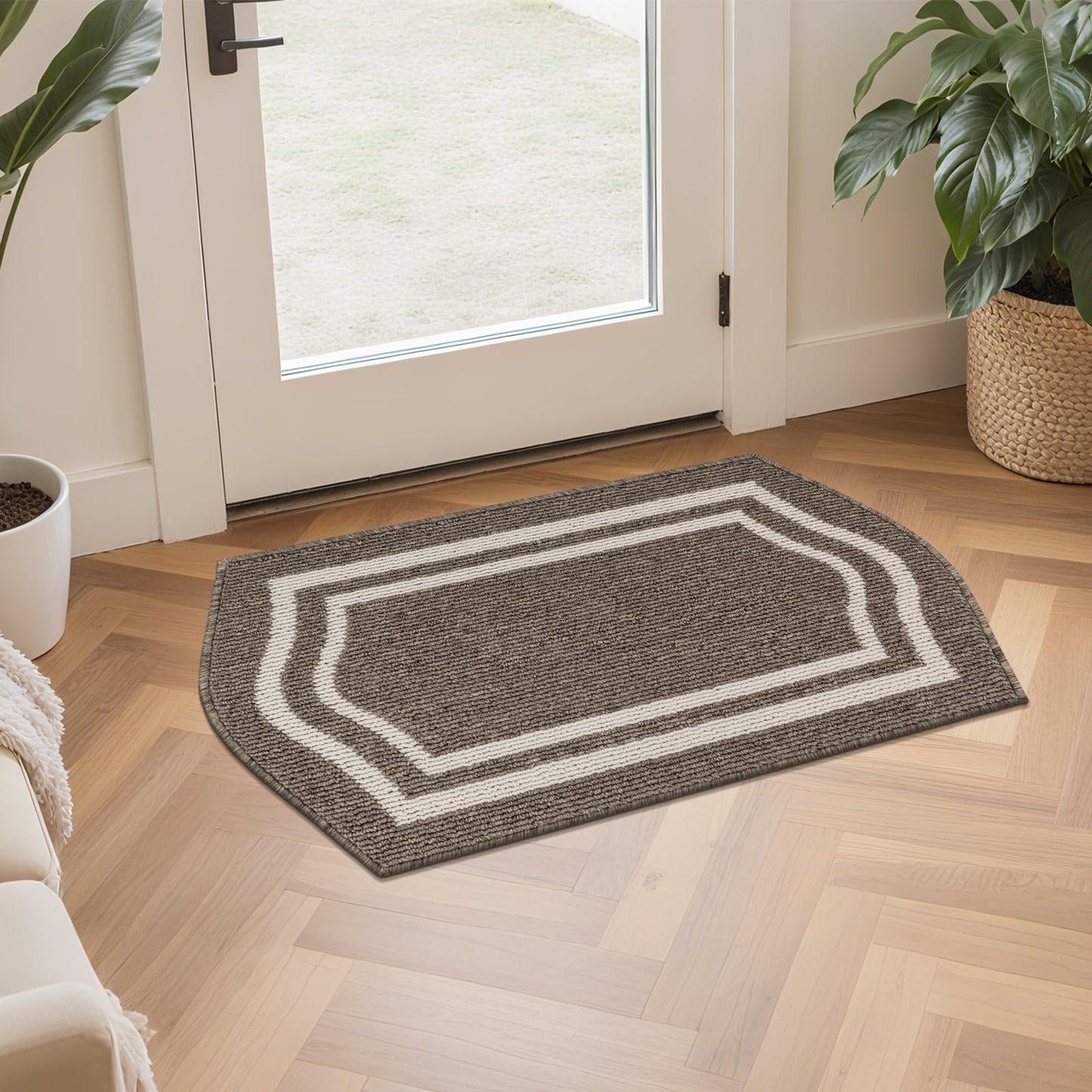 HEBE Farmhouse Kitchen Rugs Sets of 3 Non Slip Washable Boho Kitchen Rugs and Mats for Floor Kitchen Runner Rug Floor Carpet for Kitchen, Laundry, Hallways