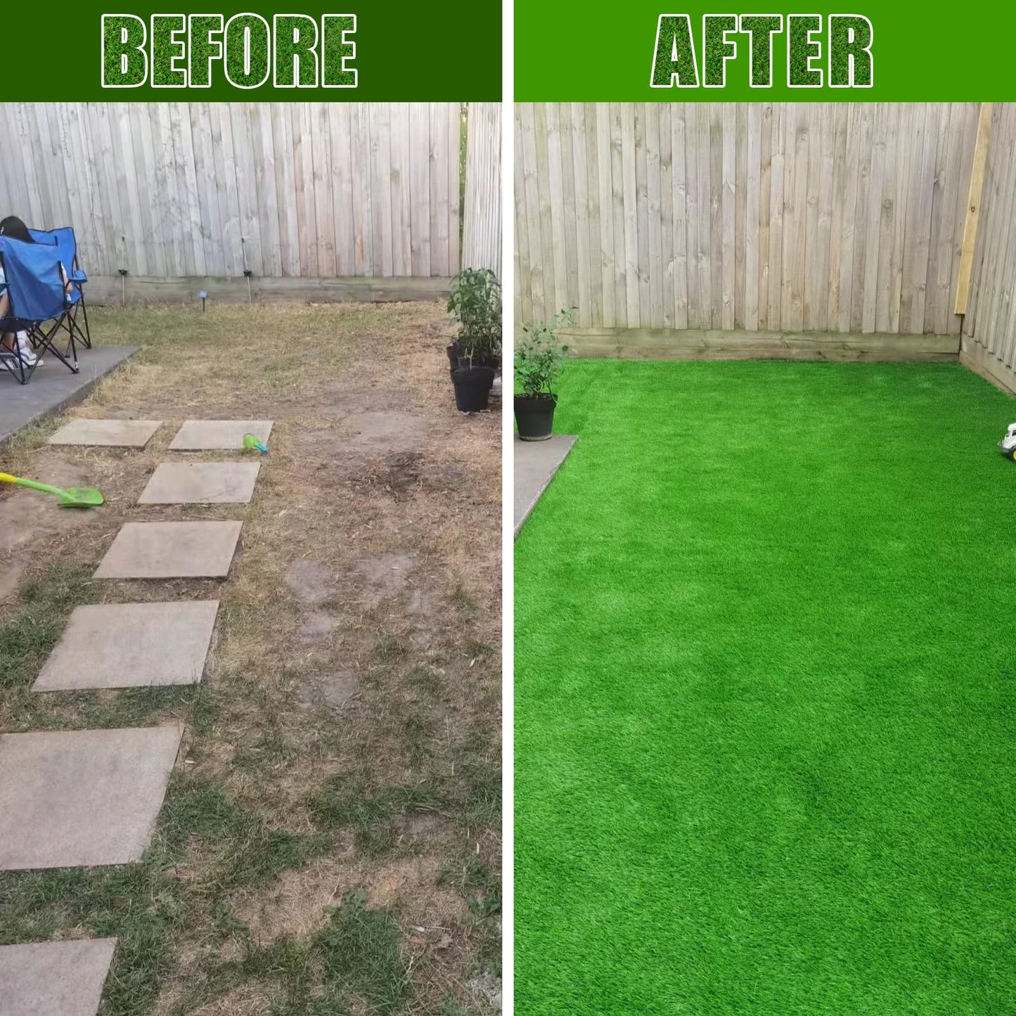 FREADEM Artificial Grass Turf for Pet Dogs 3' x 5', Fake Grass Lawn with Drain Holes, Indoor Outdoor Synthetic Grass Mat for Garden Gym Patio Balcony Playground Backyard, Height 0.8 Inch