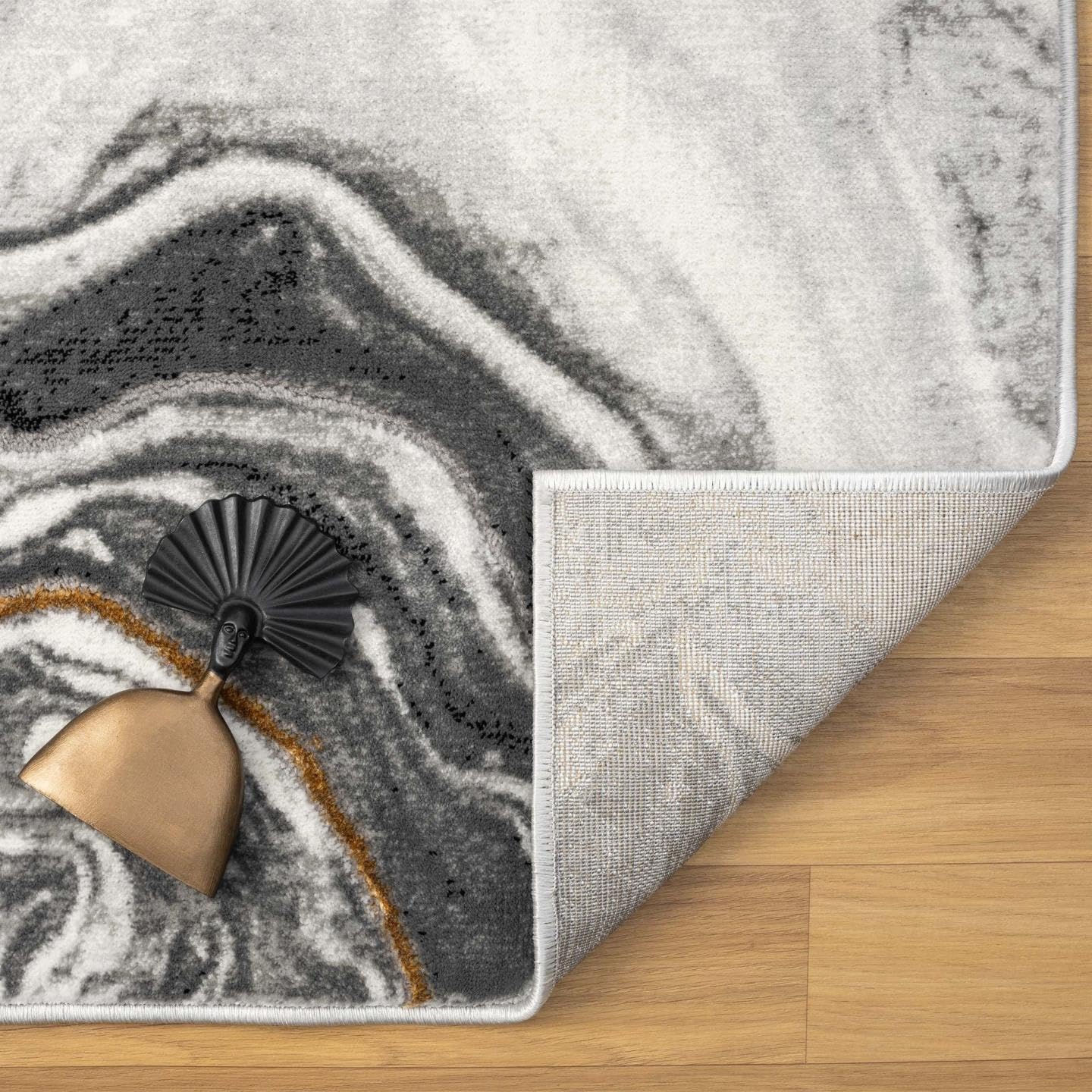 LUXE WEAVERS Marble Abstract Pattern Gray 5x7 Area Rug