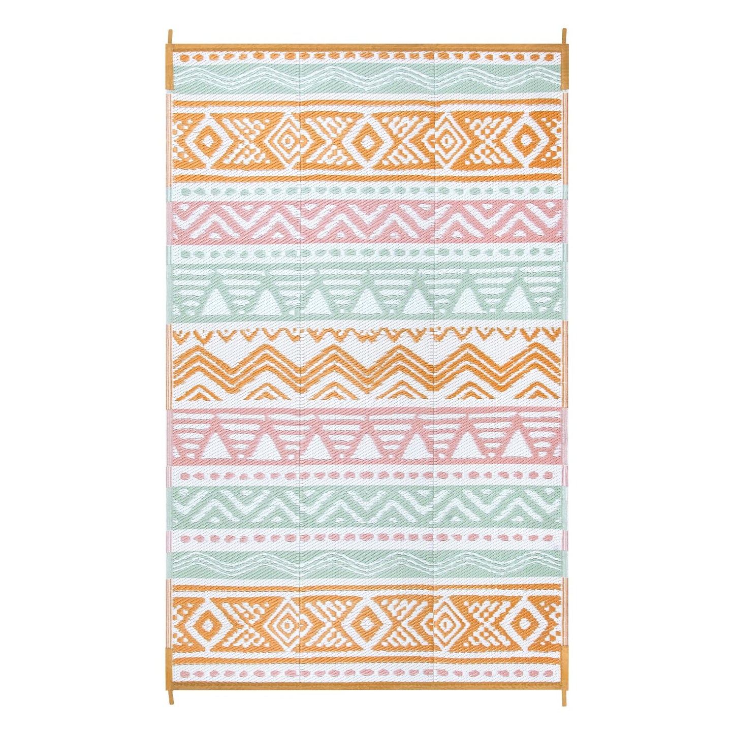 Lahome Outdoor Rug Waterproof, 5x8ft Reversible Outdoor Plastic Straw Rug for Camping Patio, RV Outdoor Rugs Outside, Outdoor Carpet for Porch Deck Backyard Balcony Picnic(Pink/Orange,5'x 8')