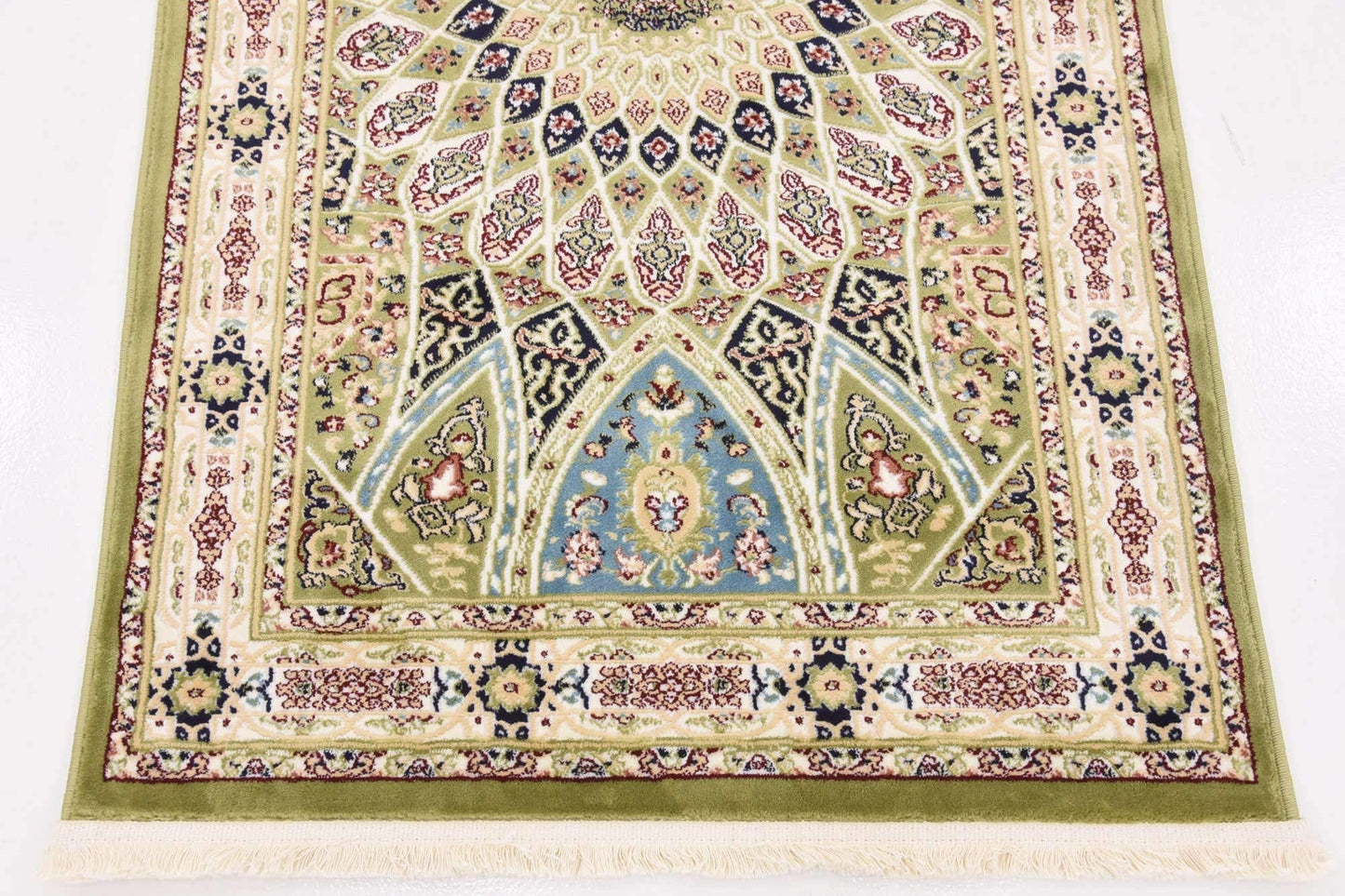 Unique Loom Narenj Collection Area Rug - Adams (3' x 13' 1" Runner Green/Beige)