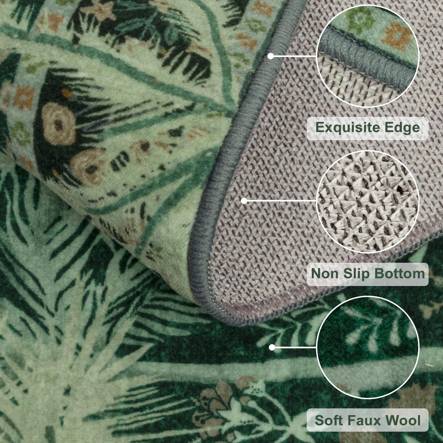 Greenhouse Cat Area Rug Soft Extra Thick Washable Anti Slip Patio Farmhouse Kitchen Foyer Entry Carpet