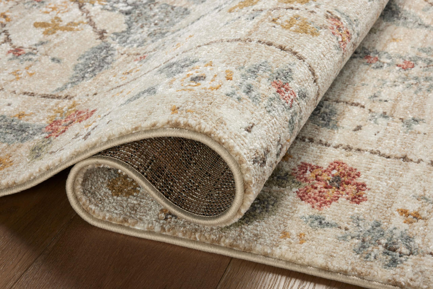 Loloi Rifle Paper Co. Laurel Collection LAU-05 Ivory 5'-3" x 7'-8" Area Rug