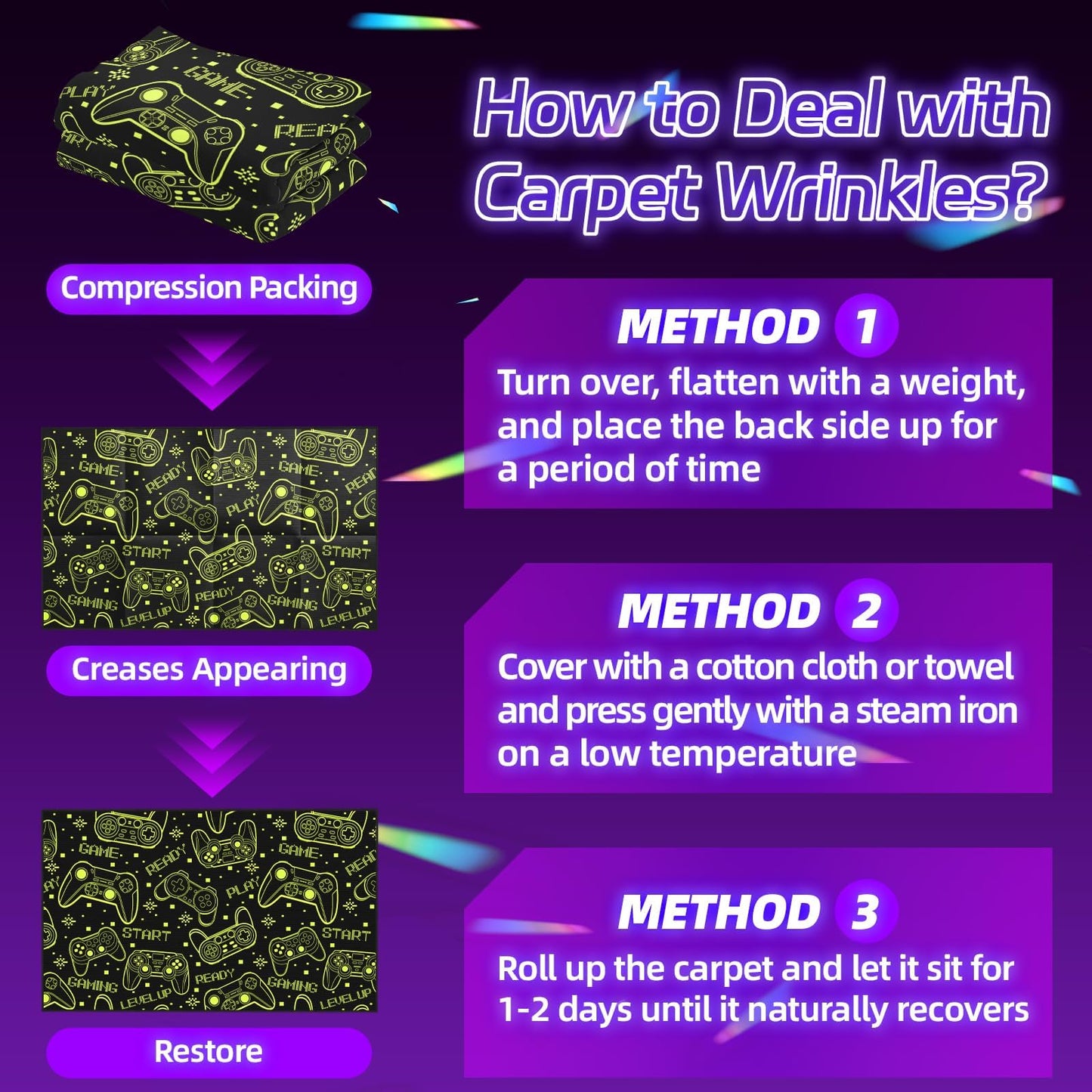 Gamer Area Rugs for Girls Bedroom, Dreamy Purple Butterfly Gaming Rug for Gamer Room, Teens Room,Girls Room, Kids Playroom, Dorm, Large Video Game Floor Mat Kids Rug Carpet for Bedroom Decor 71"x47"