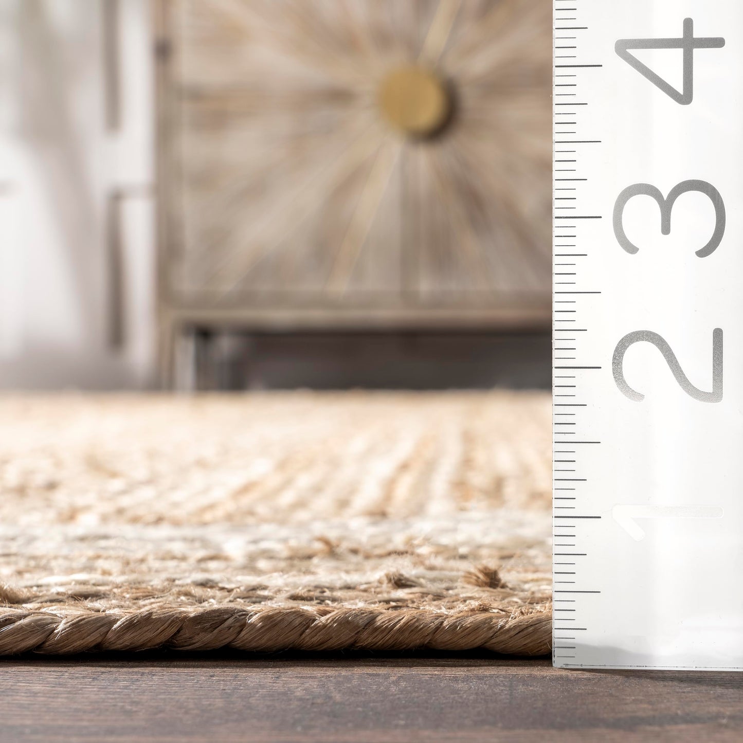 nuLOOM Rikki Coastal Braided Jute Runner Rug, 2' 6" x 10', Off-white