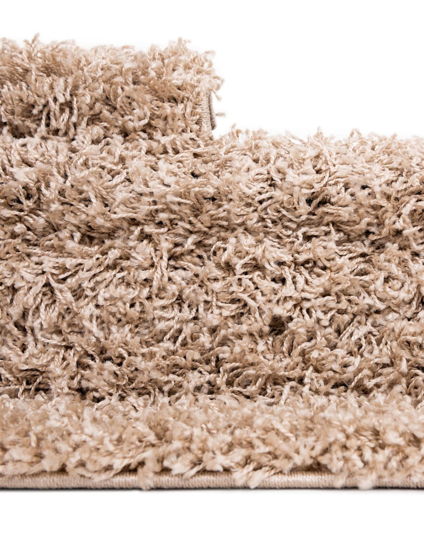 Unique Loom Solid Shag Collection Area Rug (4' 1" x 6' 1" Rectangle, Taupe)
