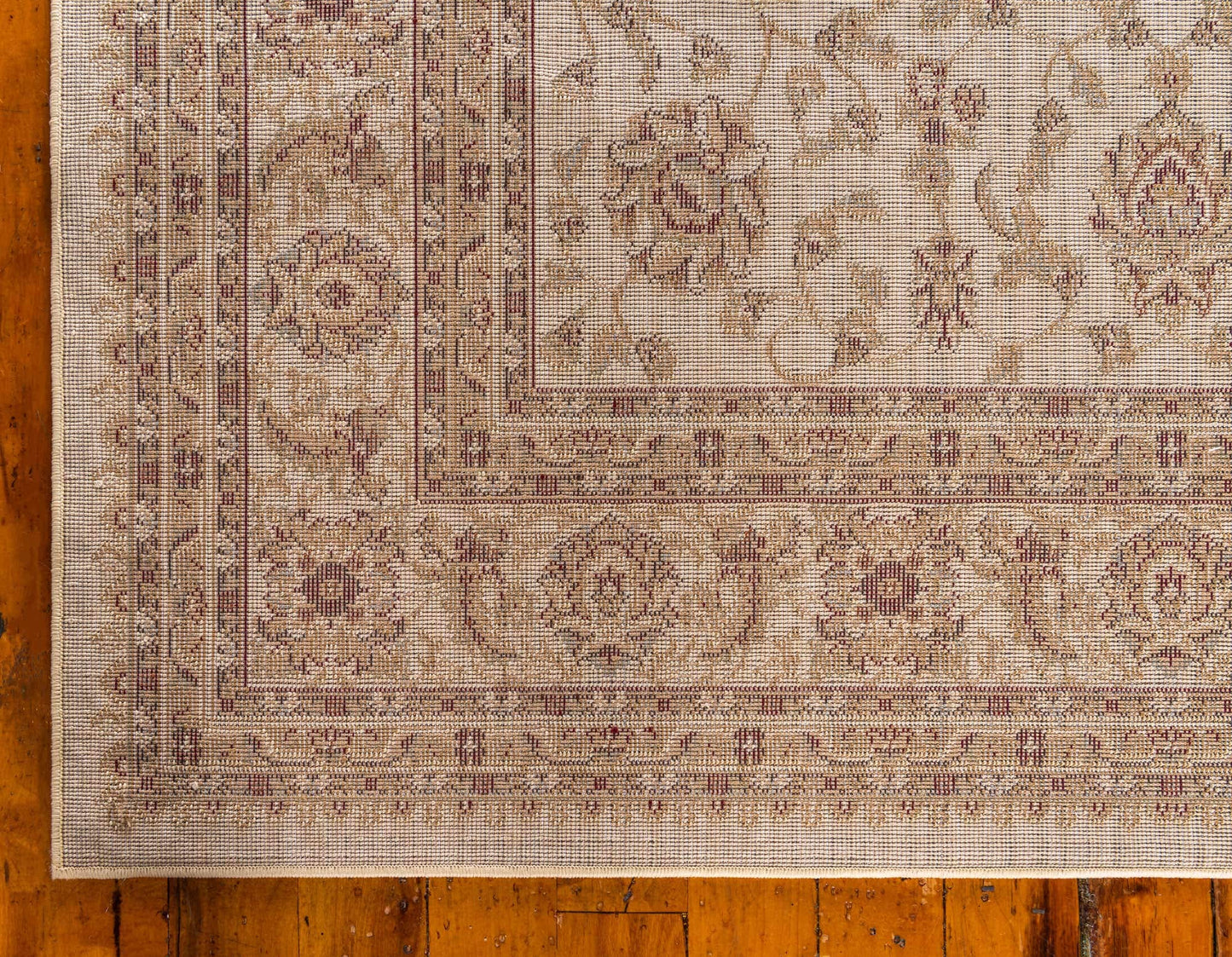 Unique Loom Voyage Collection Traditional Oriental Classic Intricate Design Area Rug (9' 0 x 12' 0 Rectangular, Ivory/Gold)