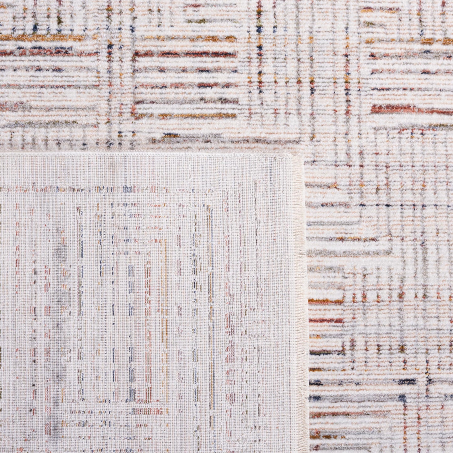 SAFAVIEH Harlow Collection Area Rug - 5'3" x 7'6", Ivory Grey & Rust, Modern Abstract Design, Non-Shedding & Easy Care, Slip Resistant Ideal for High Traffic Areas in Living Room, Bedroom (HAR105A)
