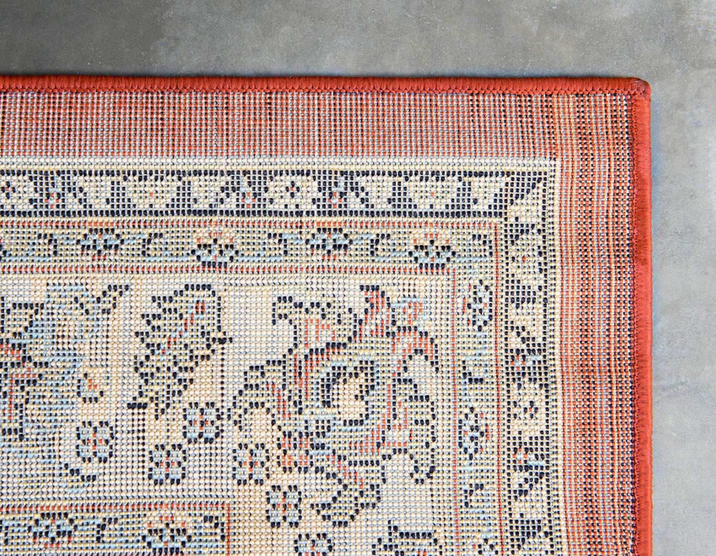Unique Loom Sialk Hill Collection Area Rug - Washington (4' 1" x 6' 1" Rectangle, Terracotta/ Cream)