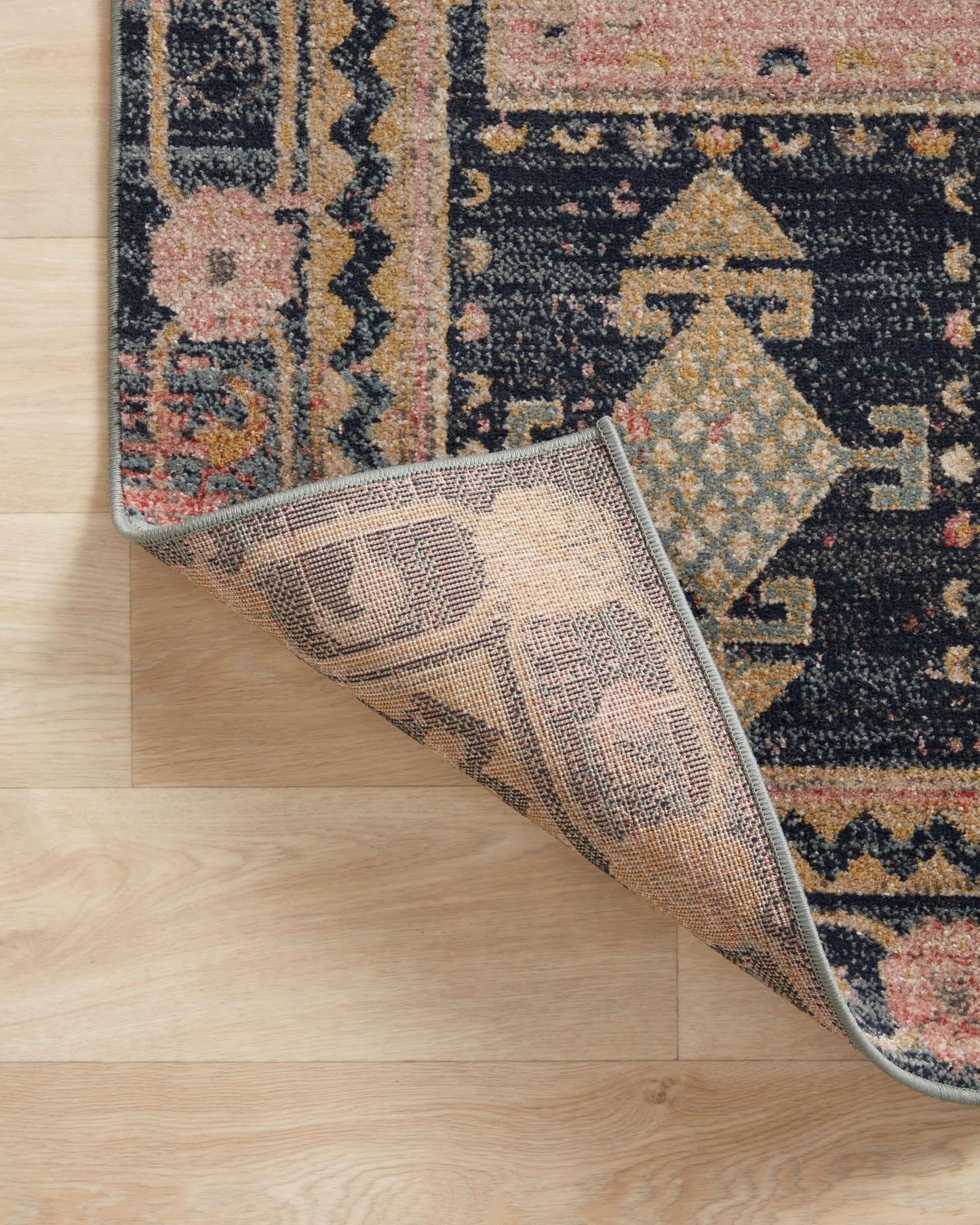 Loloi Jocelyn Collection JOC-06 Rose/Rose 5'-5" x 7'-6" .38" Thick Area Rug