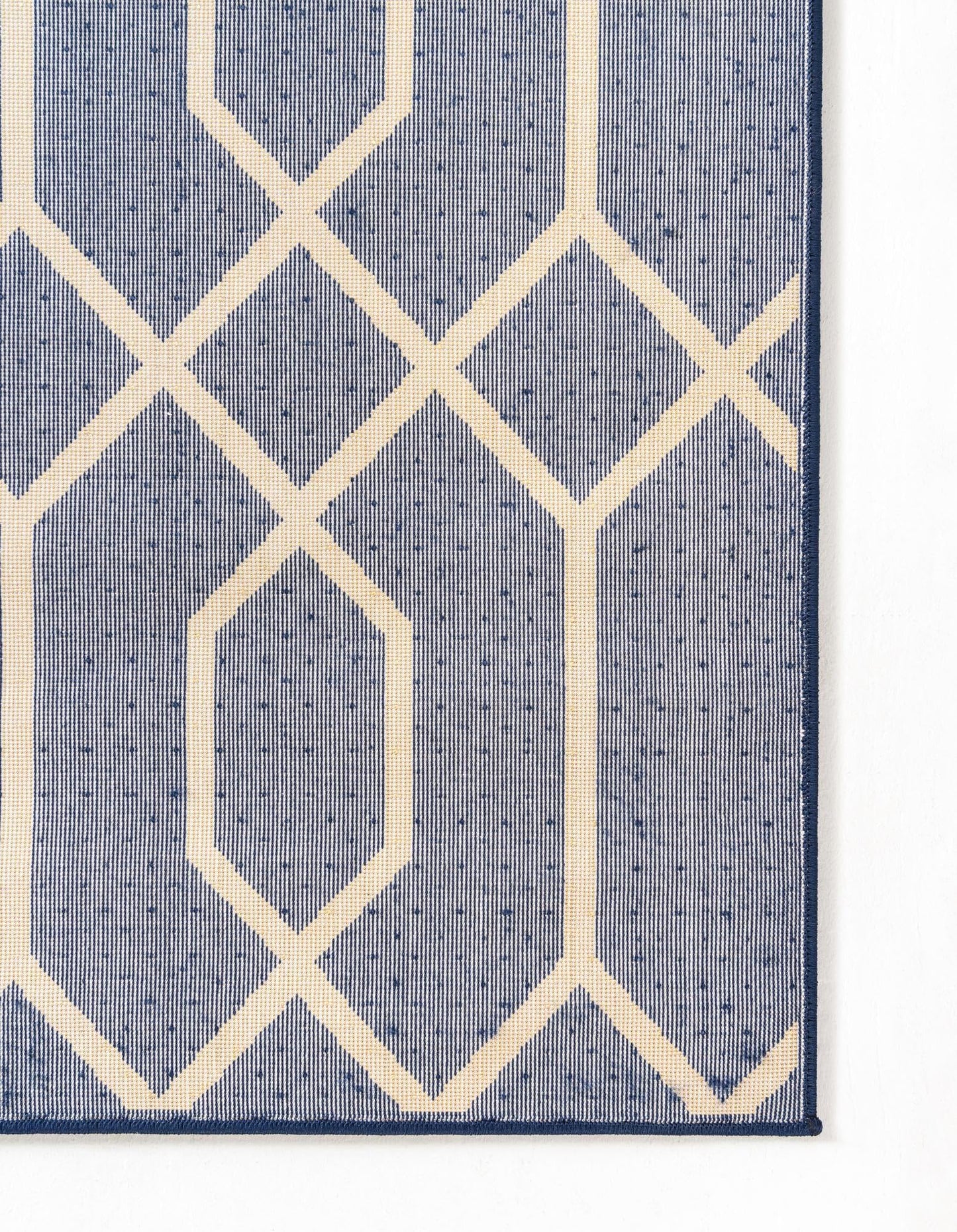 Rugs.com Glam Collection Rug – 2x3 Navy Blue Gold Medium-Pile Rug Perfect for Entryways, Kitchens, Breakfast Nooks, Accent Pieces