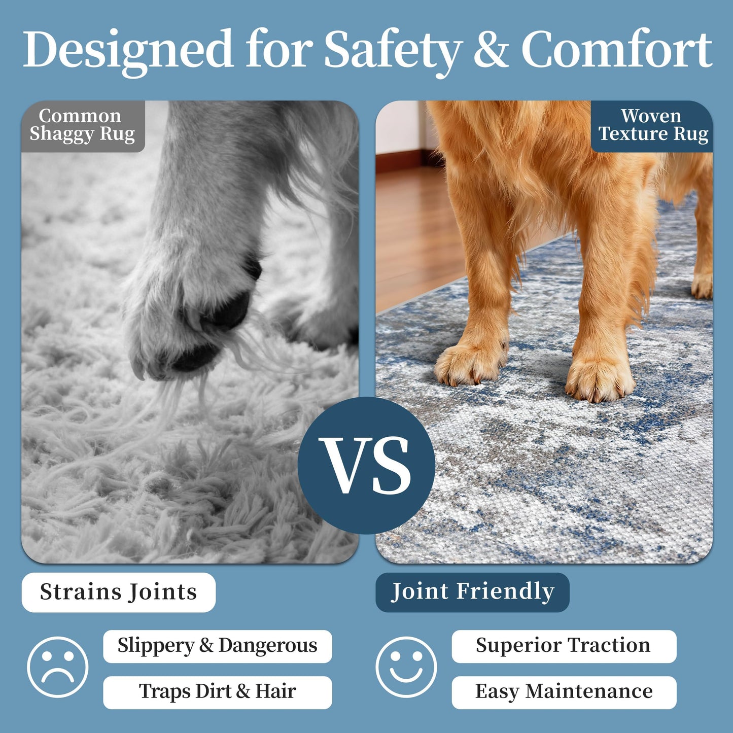 TTelephant Washable Carpet Runners for Hallway 12ft-Non Slip Floor Runners for Dogs, Abstract Hallway Runner Rug with Silicone Backing, Stain Resistant Rug for Indoor High Traffic,2.6x12,Multi
