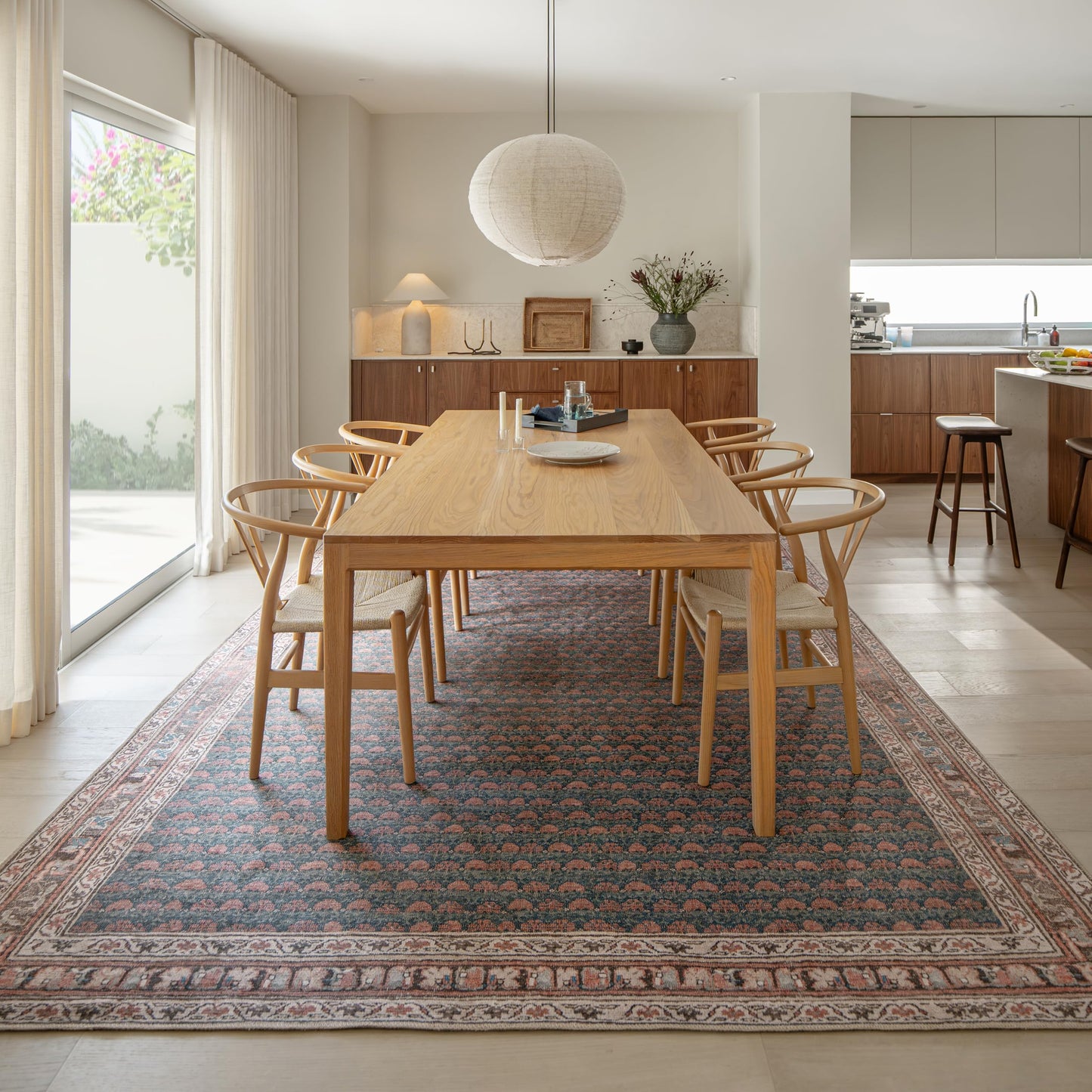 KNOTTING MATTERS Knot Again 8’3” x 11’6” Area Rug – Clay & Mineral Blue Heritage Flatweave, Low-Pile – Easy Clean Area Rug – Perfect for Living Room, Dining Room, Bedroom – Pet & Kid Friendly