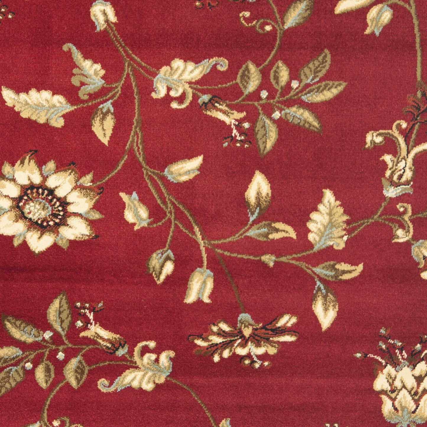 SAFAVIEH Lyndhurst Collection Accent Rug - 4' x 6', Red & Multi, Traditional Floral Design, Non-Shedding & Easy Care, Ideal for High Traffic Areas in Entryway, Living Room, Bedroom (LNH552-4091)