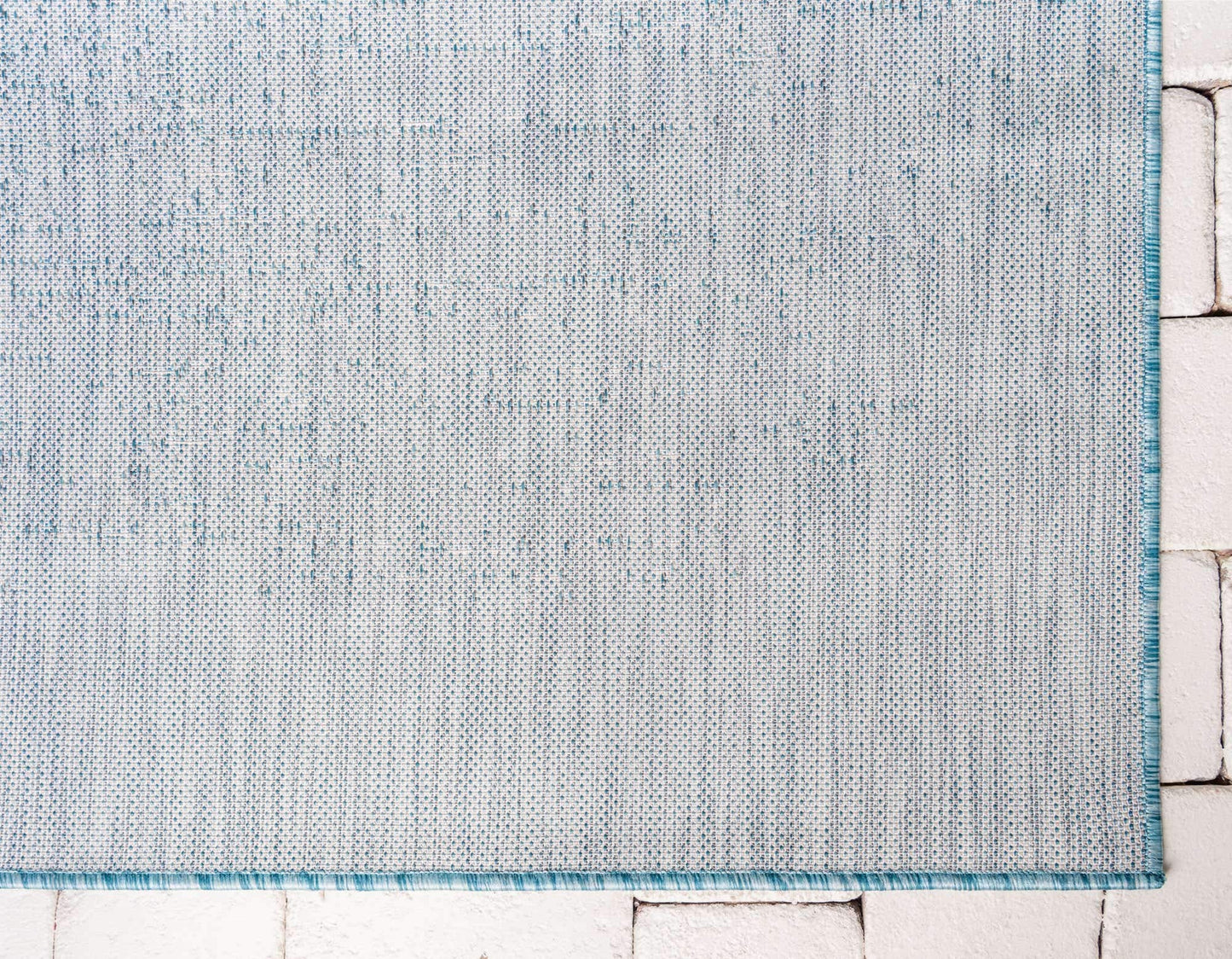 Unique Loom Outdoor Modern Collection Area Rug - Ombre (7' 1" x 10' Rectangle, Aqua/ Ivory)