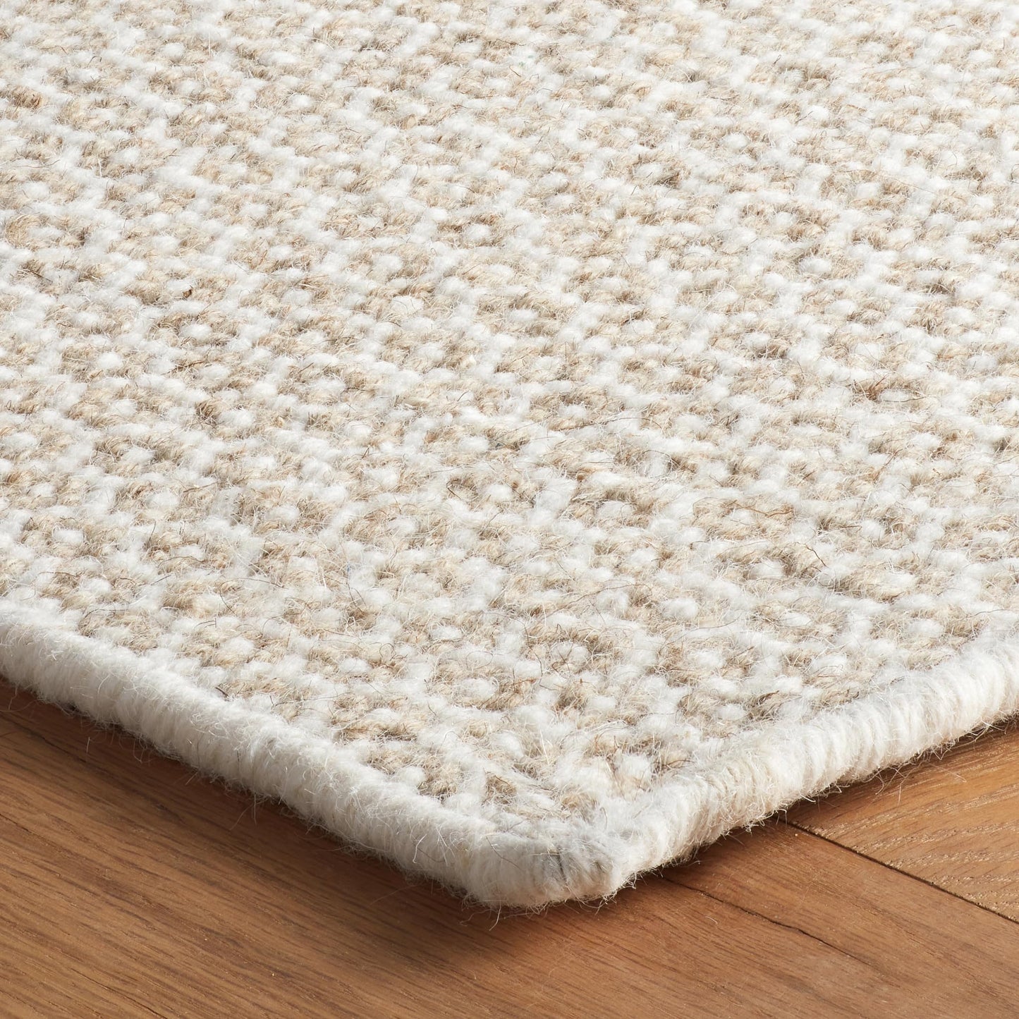 Dash & Albert Honeycomb Natural Handwoven Wool Rug, 2 X 3 Feet, Ivory Geometric Pattern - Premium Luxury Hotel Quality Soft Breathable Hypoallergenic Machine Washable Easy Care All Season