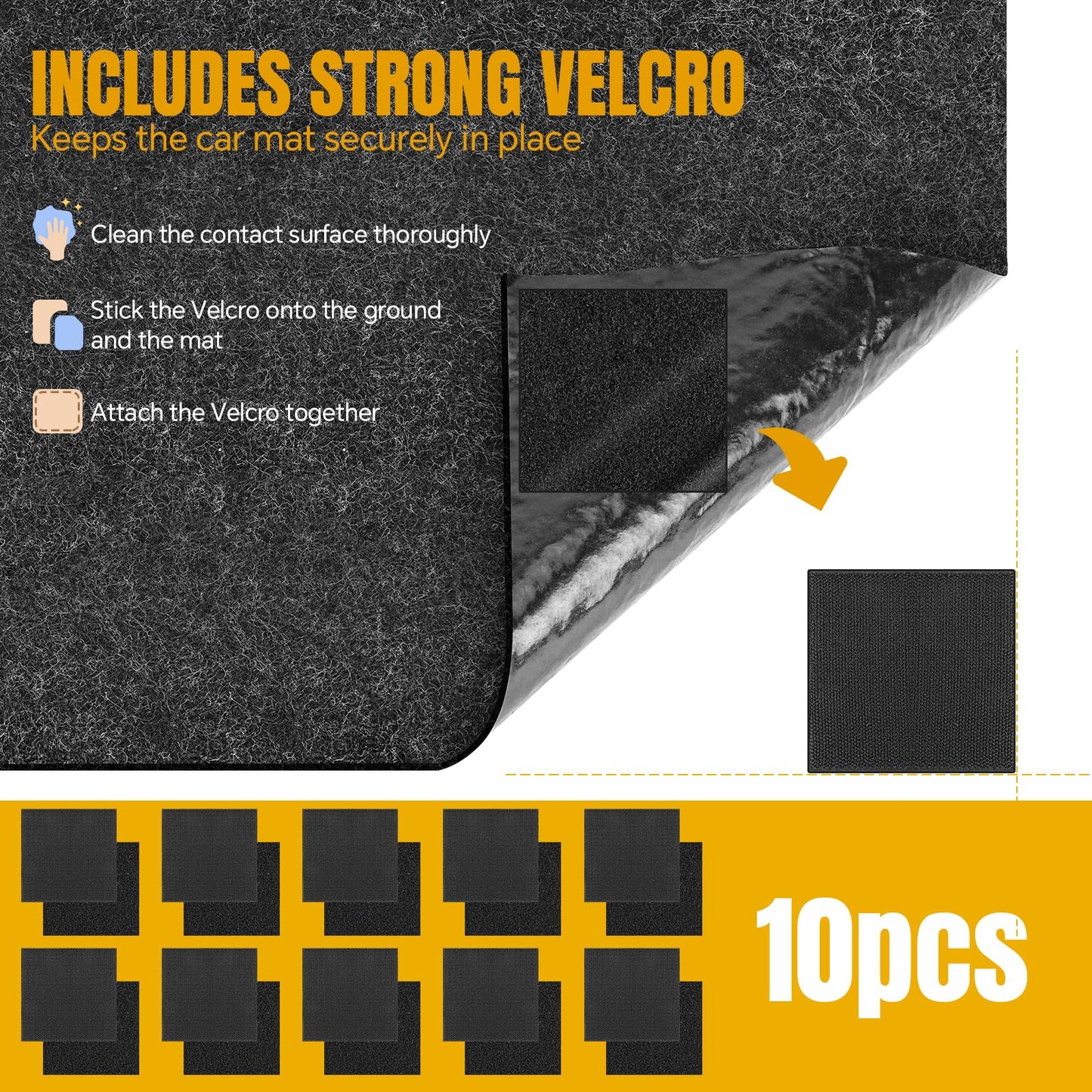 Extra Large Garage Floor Mat 8.8 x 22 FT – Heavy Duty Oil Absorbent Parking Mat with Waterproof Non-Slip Backing,Reusable Washable Floor Protector for Garage,Driveway, Workshop & SUV,Velcro Included