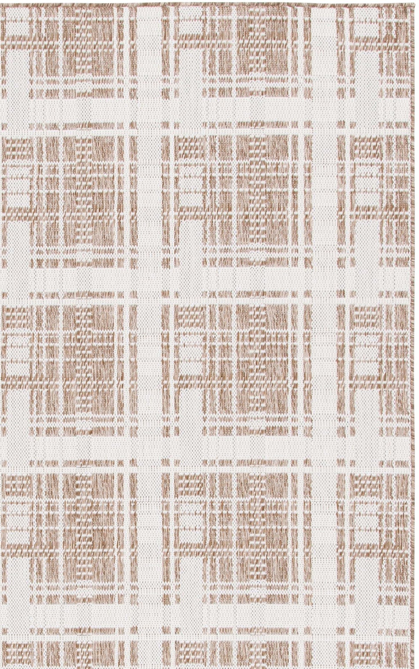 SAFAVIEH Outdoor Area Rug 9x12 - Beach House Collection - Large - Modern Design, Brown & Ivory, Weather Resistant, Non-Shedding & Easy Cleaning, Ideal for Patio, Backyard, Deck, Dining Space (BHS412T)