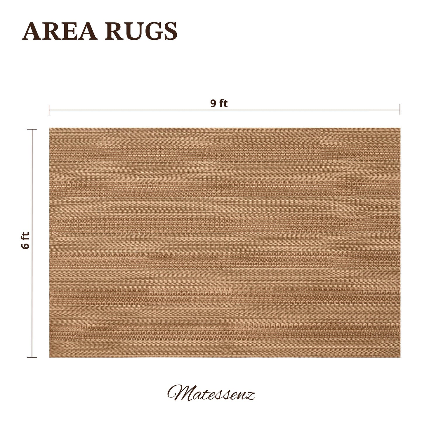 MatEssenz 6x9 Area Rugs for Living Room – Machine Washable Boho Woven Rug with Non-Slip Backing, Large Living Room Rug, Mats for Bedroom, Dining Room, Home Office – Soft & Durable, Pet Friendly