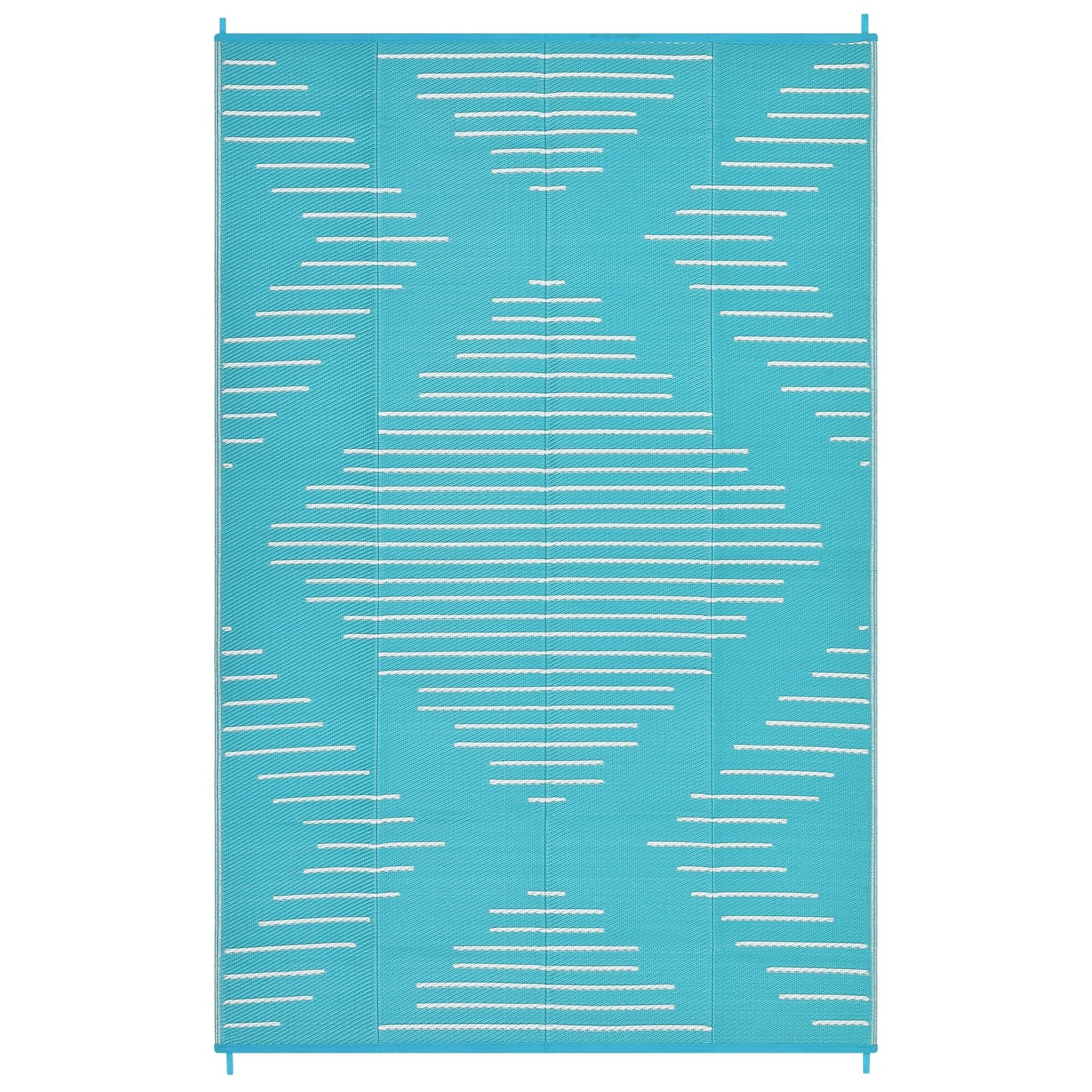 Garvee Waterproof Outdoor Rug 5x8 Rug Plastic Reversible Area Rugs Indoor Outdoor Carpet for Patio RV Porch Balcony Backyard Picnic Light Blue White