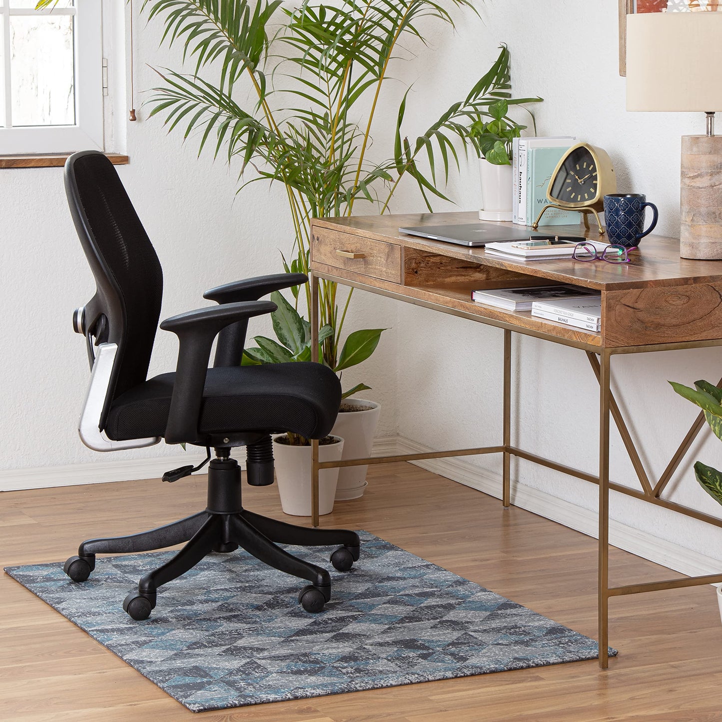 Anji Mountain Rug'd Office Chair Mat for Carpet & Hardwood Floor - Jacquard Woven, Anti-Slip Backing, Low Pile, Floor Protector Desk Chair Mat, Office Rugs for Rolling Chairs (Tromso - 40" x 54")