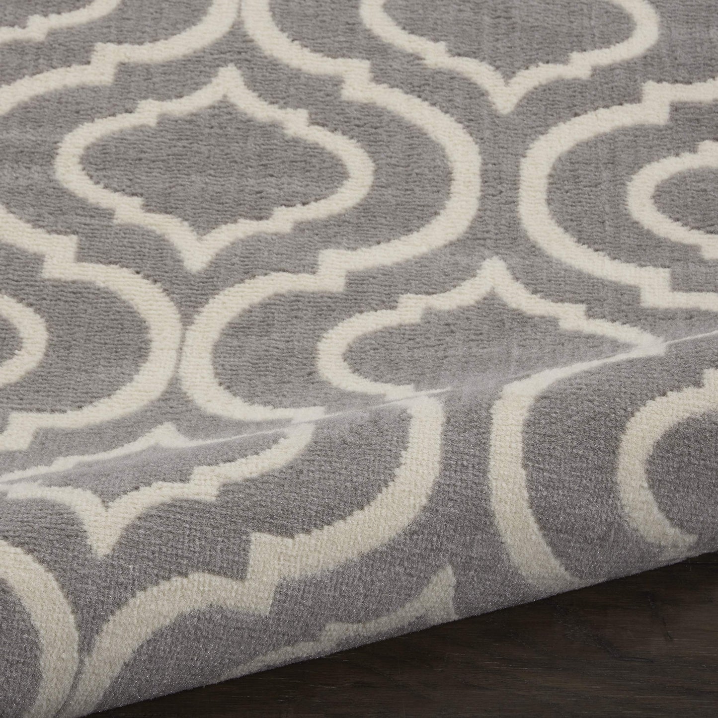 Nourison Home Jubilant Grey 2'3" x 7'3" Area Rug - Easy Clean, Non Shedding, Bed Room, Living Room, Dining Room, Kitchen (7' Runner)