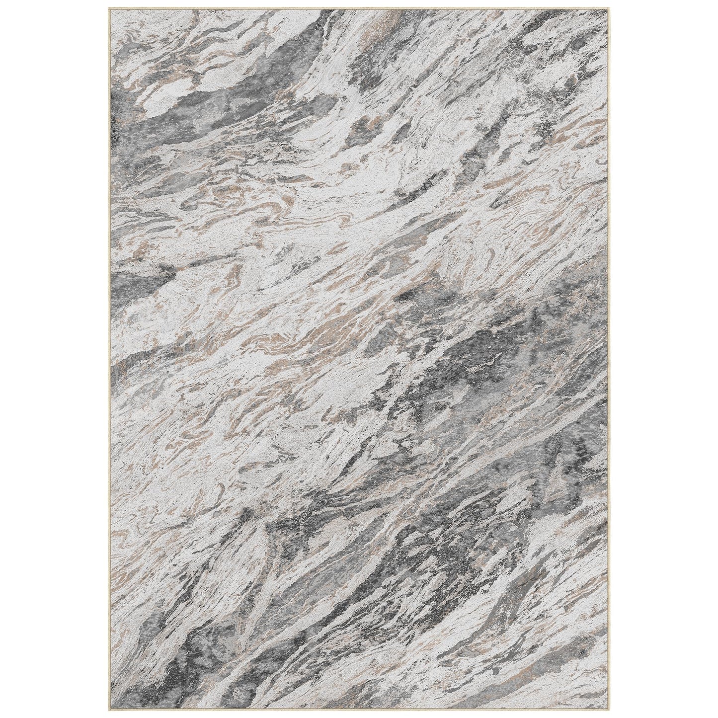 Micgeek Area Rugs for Living Room: 9X12 Abstract Washable Rug Modern Neutral Large Soft Stain Resistant Non-Slip for Bedroom Dining Room Indoor Home Office Carpet - Taupe