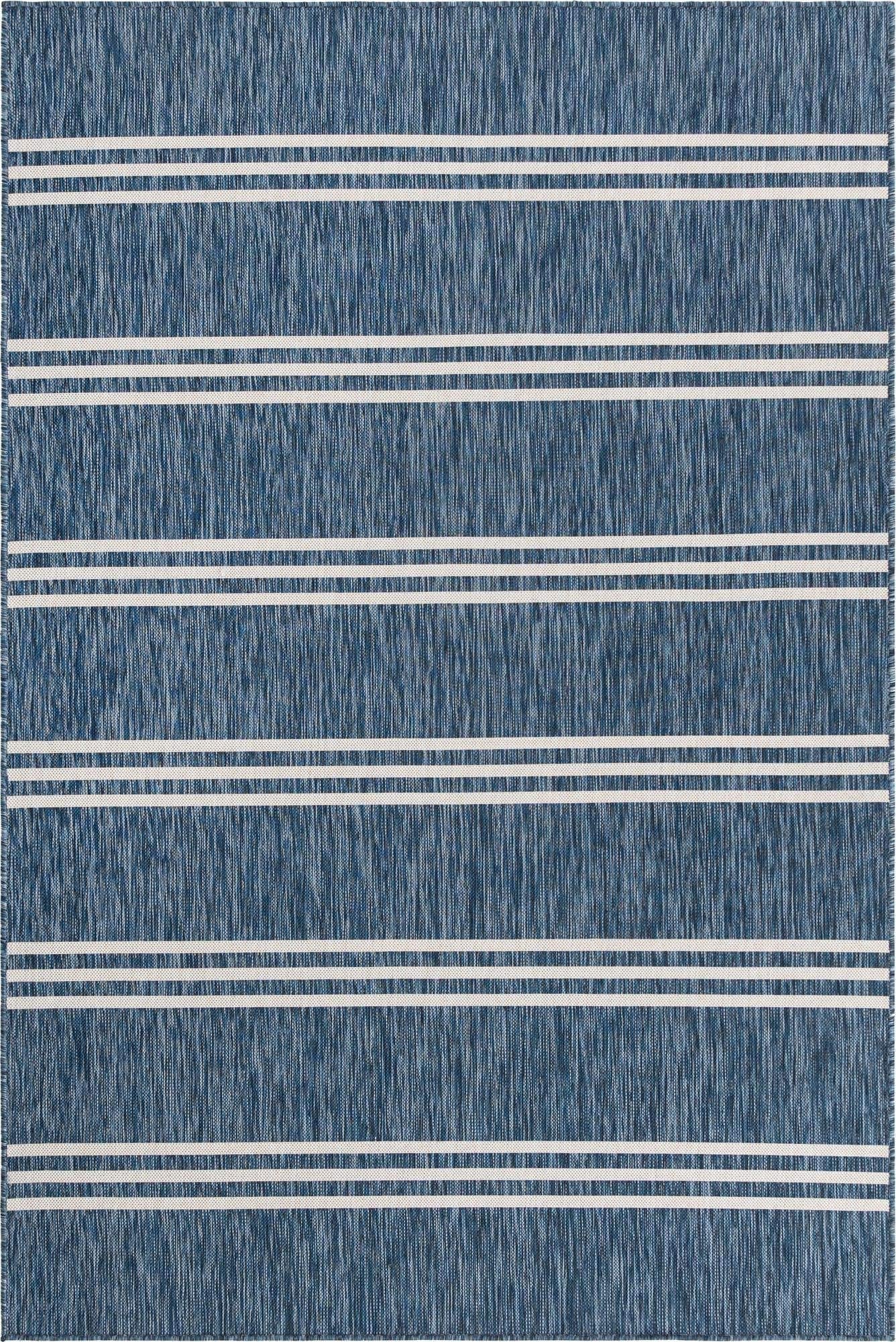 Unique Loom Jill Zarin Outdoor Collection Area Rug - Anguilla (6' 1'' x 9' Rectangle, Blue/ Ivory)