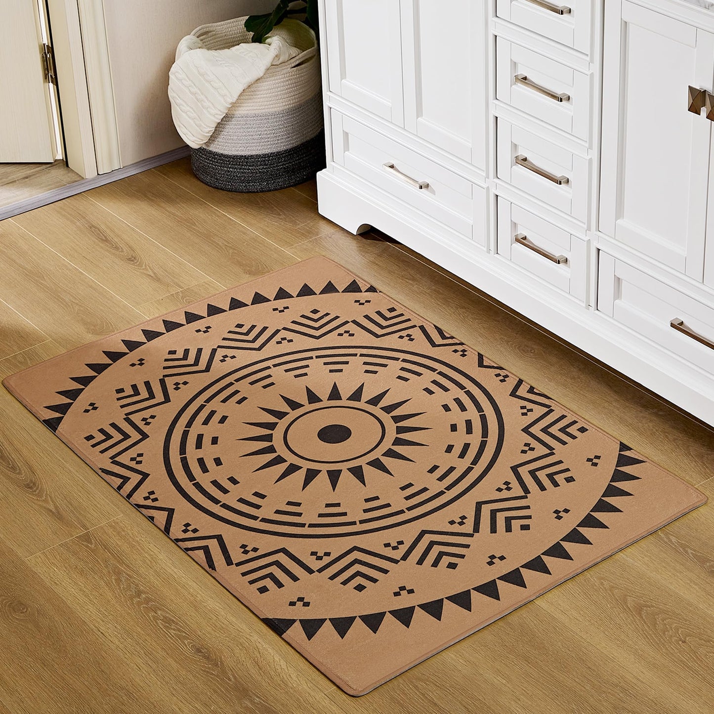 VECELO Front Door Mat Indoor Welcome Mat Outdoor, Absorbent Muddy Kitchen Rugs for Home Entrance Floor, Durable Entryway Rug, Non-Slip Rubber Backing Doormat, Easy Clean, Low Profile, 47"x32"