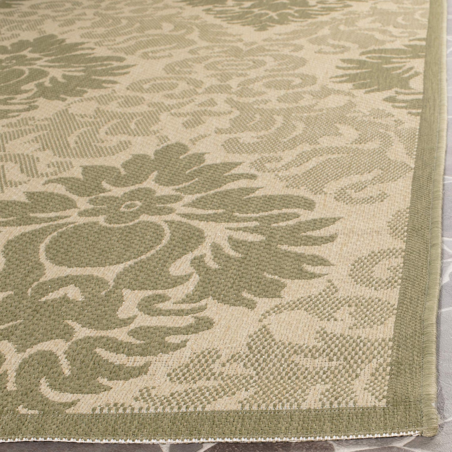 SAFAVIEH Washable Rug Outdoor Courtyard Collection - 2'3" x 6'7" Runner, Sand & Black, Non-Shedding & Easy Cleaning, Ideal for Patio, Entryway, Mudroom, Hallway, Kitchen (CY2714-3901)