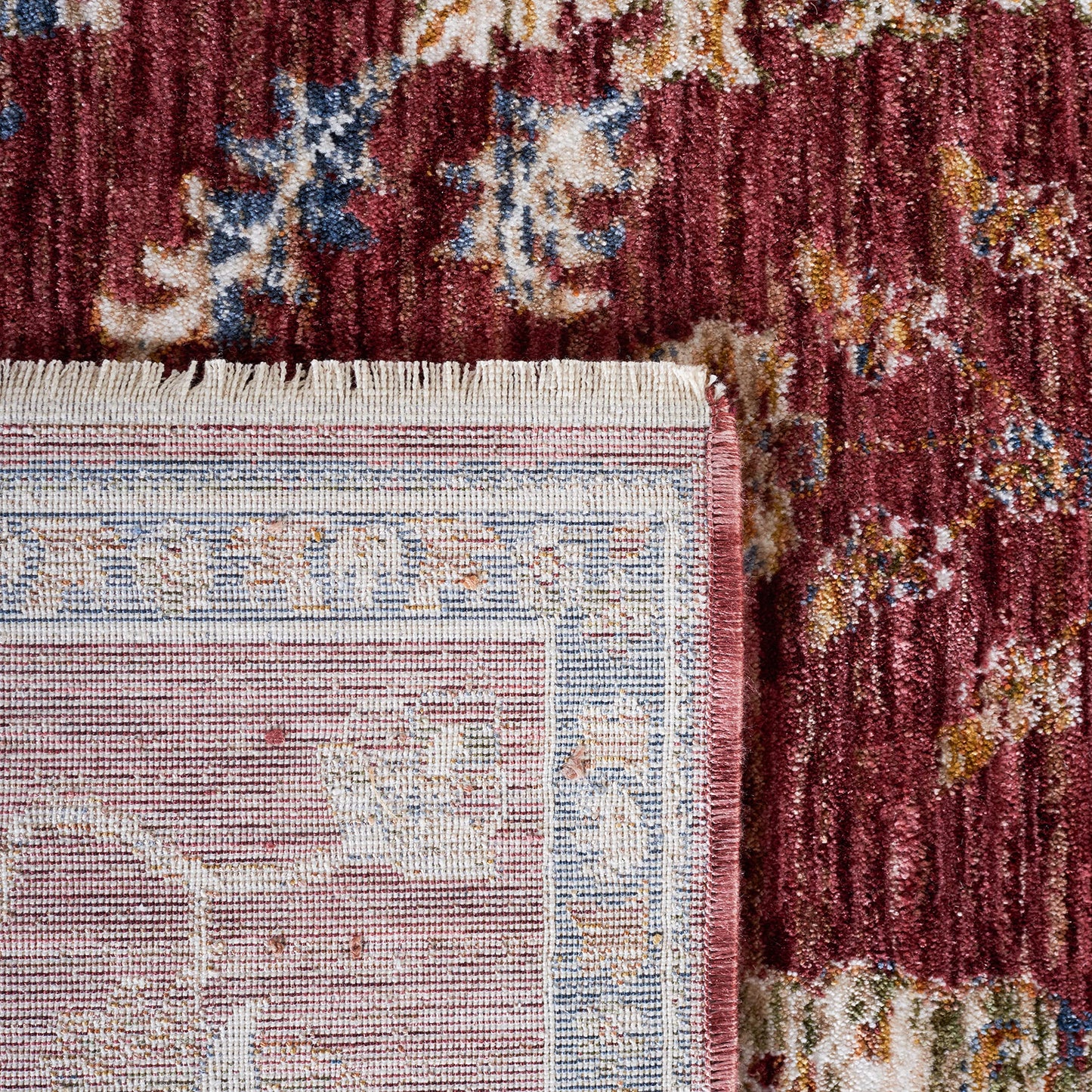 SAFAVIEH Heirloom Collection Area Rug - 5'3" x 7'6", Rust & Ivory, Traditional Oriental Design, Non-Shedding & Easy Care, Ideal for High Traffic Areas in Living Room, Bedroom (HRL718P)