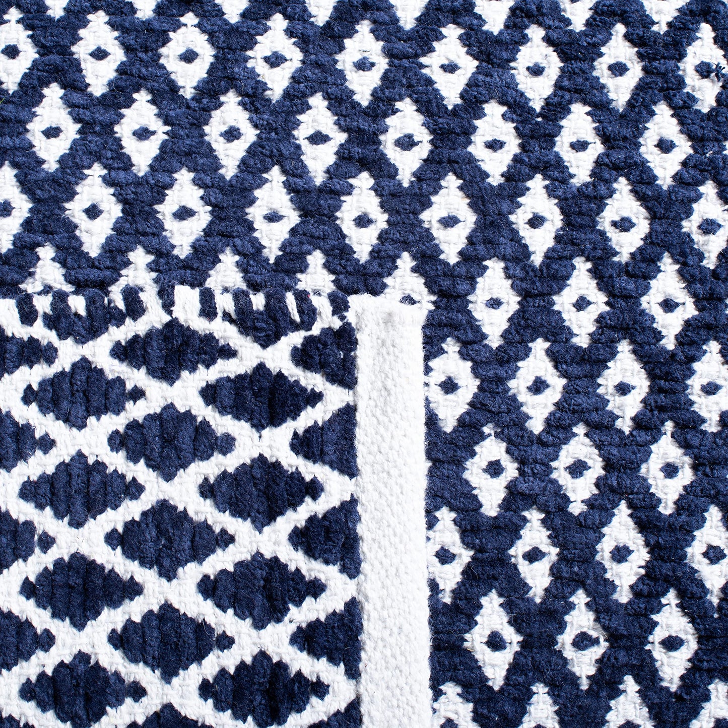 SAFAVIEH Boston Collection 3' x 5' Navy BOS685D Handmade Flatweave Cotton Area Rug