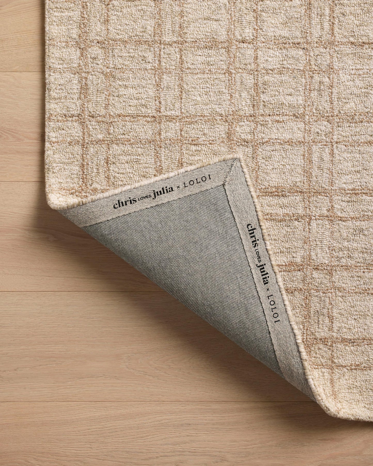 Loloi Chris Loves Julia Polly Collection POL-10 Khaki/Sand 7'-9" x 9'-9" Area Rug